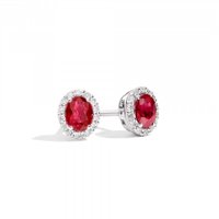 Orecchini Recarlo Donna Iris in Oro bianco Rubino 0.63 Ct E33CC251/RB - E33CC251/RB